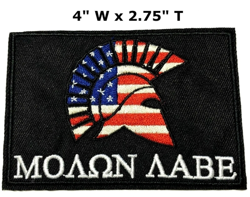 Заплата флага США спартанским вышитая шлемом утюг-на военном Applique