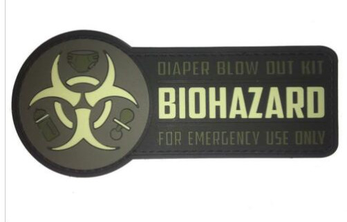 Моральный дух PVC Biohazard изготовленный на заказ латает выбитое дружелюбное Eco/логотип 3D Debossed 2D