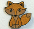 Милый маленький утюг Fox животный на заплате значка Merrow заплат вышитой границей