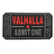 Входного билета Вальхаллы заплаты логотипа цвета Pantone заплаты PVC изготовленного на заказ резинового мягкие