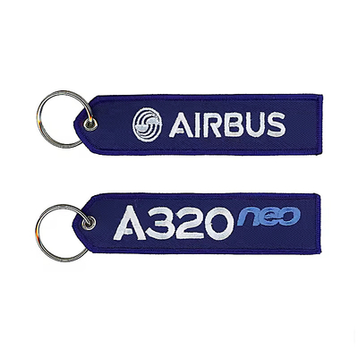 Оптовая продажа Olecranon Hook Дешевый Custom Flight ткань Вышивка Jet tag Тканый ключевой с вашим логотипом