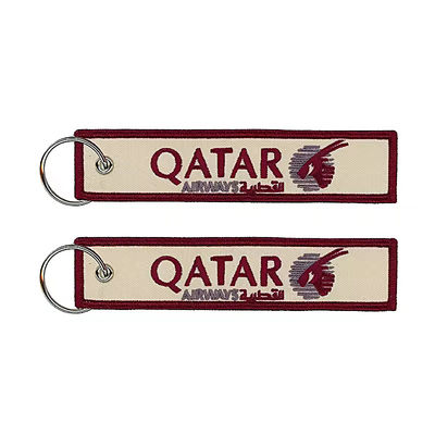 Оптовая продажа Olecranon Hook Дешевый Custom Flight ткань Вышивка Jet tag Тканый ключевой с вашим логотипом