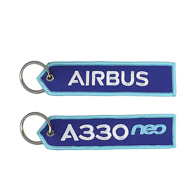 Оптовая продажа Olecranon Hook Дешевый Custom Flight ткань Вышивка Jet tag Тканый ключевой с вашим логотипом