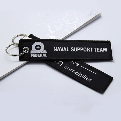 Custom Logo Woven Keychain Fabric Embroidery Автомобильные ключевые цепочки для индивидуальных подарков