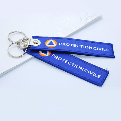Custom Logo Woven Keychain Fabric Embroidery Автомобильные ключевые цепочки для индивидуальных подарков