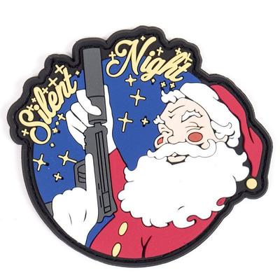 Рождественская тихая ночь боевой дух ПВХ патч повязка тактический военный боевой дух эмблема