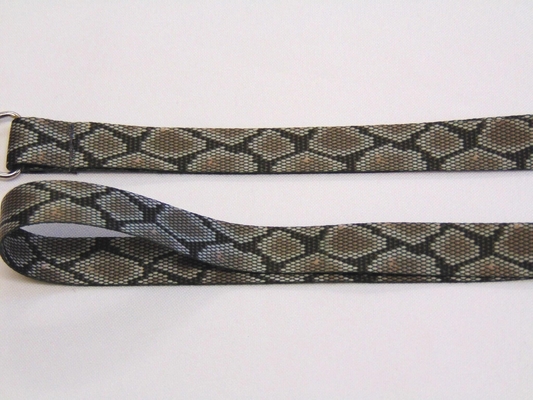 Логотип металлического крюка Печатный шнурок Змеиная кожа Опыт реактивного лыжного спорта Безопасный шнурок