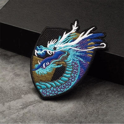 Китай традиционный дракон вышитые пластыри крючок и петля железо на вышивки пластырь