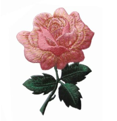 #4535 3 1/4&quot; утюг вышивки цветка Роза пинка на заплате Applique