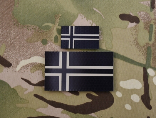 Вышивка 100% ткани Cordra Twill цвета Pantone заплаты инфракрасн флага Норвегии