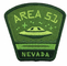 Голубая вышитая граница Merrow шьет на заплате перемещения чужеземца UFO Невады зоны заплаты 51