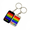 Логотип радуги Keychains мягкого гей-парада PVC силикона изготовленный на заказ