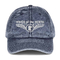 По заказам вышитая логотипная шляпа с дизайном и тканью Винтажный хлопчатобумажный твилл Классическая бейсбольная шапка