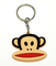 PVC пулера застежка-молнии Bagcharm кольца для ключей обезьяны персонажа из мультфильма ключевой цепной резиновый